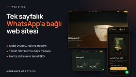 WhatsApp'a bağlı tek sayfalık modern web sitesi yaparım