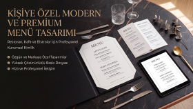markanıza özel dikkat çekici ve modern menü tasarlıyorum