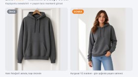 Askıdaki sweatshirt → yaşam tarzı manken görseli