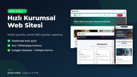 mobil uyumlu hızlı kurumsal web sitesi kurarım