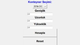 Konteyner Doldurma Hesaplama Aracı
