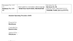 EU MDR Technical Documentation & SOP Sample