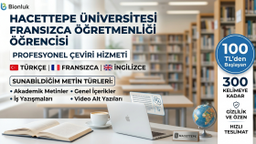 İngilizce ve Fransızca çeviri yapıyorum