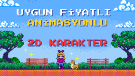 uygun fiyatlı 2D karakter çizim ve animasyon yaparım