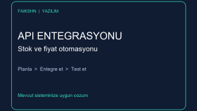 api entegrasyonu ve stok fiyat otomasyonu geliştiririm