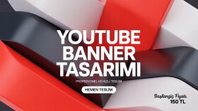 youtube kanalınız için ilgi çekici banner yapabilirim