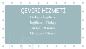  Türkçe-İngilizce-Macarca çevirilerinizi yapabilirim