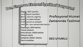 sizin için finans ve ekonomi alanında içerikler yazarım