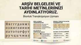  Osmanlı Türkçesi ve Kiril alfabesini transkripsiyon yaparım