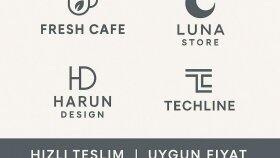 yapay zekâ destekli modern minimalist logolar tasarlarım