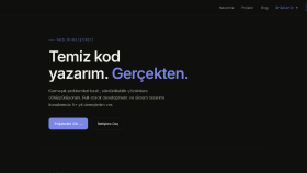 Modern & Dark Mode Yazılımcı / SaaS Portföy Tasarımı