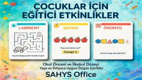 çocuklar için eğitici etkinlik içerikleri hazırlıyorum