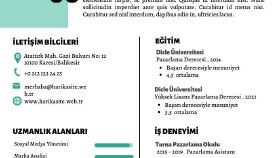 özgeçmişinizi yazıyorum