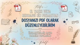 el yazısı ve diğer metinlerinizi düzenleyip PDF yapabilirim