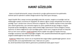 Projeler için film yorum örnekleri