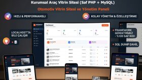 Kurumsal Araç Vitrin Sitesi (Saf PHP + MySQL)