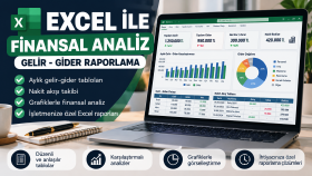 Excel'de finansal analiz ve gelir gider raporu hazırlarım