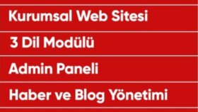 admin panelli kurumsal web sitenizi kodluyorum