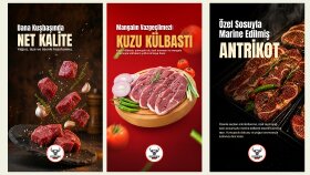 Kayalar Et Kasap Dükkanı İçin Story Tasarımlarım