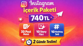 Instagram hesabınız için 30günlük içerik paketi hazırlıyorum
