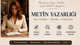markanız için özgün ve SEO uyumlu metinler yazarım