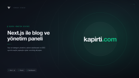 Blog/Kapırtı – Modern ve Hızlı Blog (Next.js)