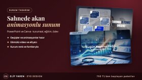 animasyonlu PowerPoint ve Canva sunum tasarımı yaparım