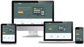 Landing page + full panel + responsive