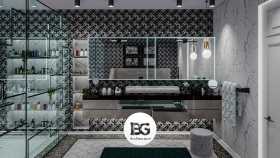 Modern Lüks Banyo Tasarımı ve 3D Görselleştirme