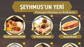 Bir restoranın el afişi