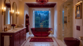 Bordo Country Banyo Tasarımı