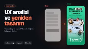 mevcut uygulamanızın UX analizini yapar, yeniden tasarlarım