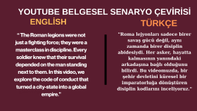 Youtube belgesel ve video senaryolarınızı çeviririm