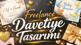  düğün ve etkinlikler için davetiye tasarlarım