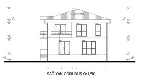 Plan üzerinden kesit, görünüş çizimi