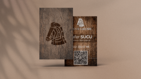 TROYA CARVING - El Yapımı Ağaç Oymacılığı Kartvizit Tasarımı