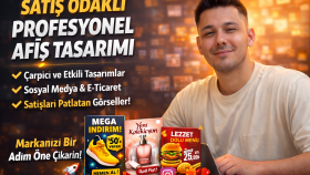 profesyonel olarak ürünlerinize özel afiş tasarımı yaparım