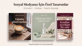 sosyal medya gönderileri ve Reels kapakları tasarlarım