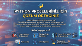 Python ile her türlü yazılım projenizi geliştiririm