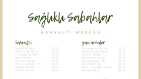 Menü tasarımı