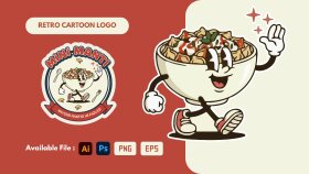 retro tarz maskot logo tasarımı yapıyorum