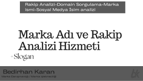 marka adı ve slogan belirlemesi yapıyorum