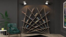 Kitaplık Çizimi 3D