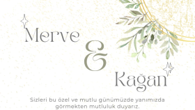 isteğiniz üzerine güzel bir davetiye tasarımı yapabilirim