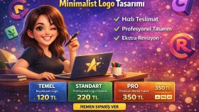 modern, özgün ve dikkat çekici minimalist logo tasarlarım
