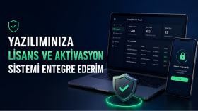 yazılımınıza lisans ve aktivasyon sistemi entegre ederim