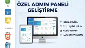 profosyonel admin paneli geliştiririm