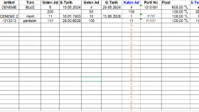 EXCEL VERİ GİRİŞİ