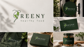 Greeny Healthy Food | Logo & Marka Kimliği Tasarımı