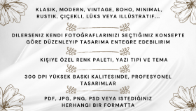  hayalinizdeki davetiye tasarımını gerçeğe dönüştürüyorum